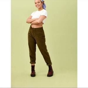 Lucy & Yak Brown Corduroy Skinny Slim Trouser Pants Womens Size 28 Long